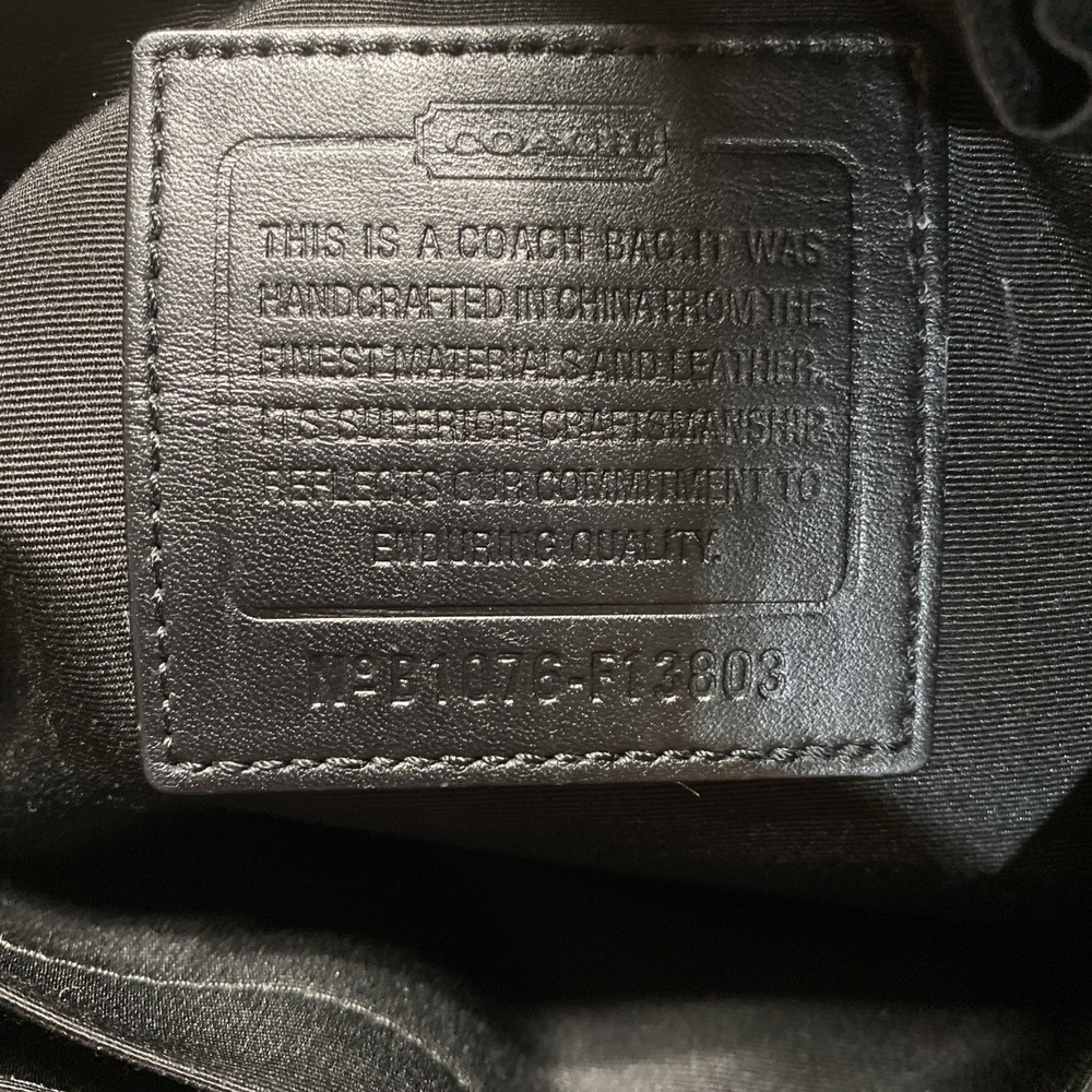 Coach F13803 Black Gray Signature Stripe XL Diaper Travel Tote Shoulder Bag Flaw - Picture 6 of 12